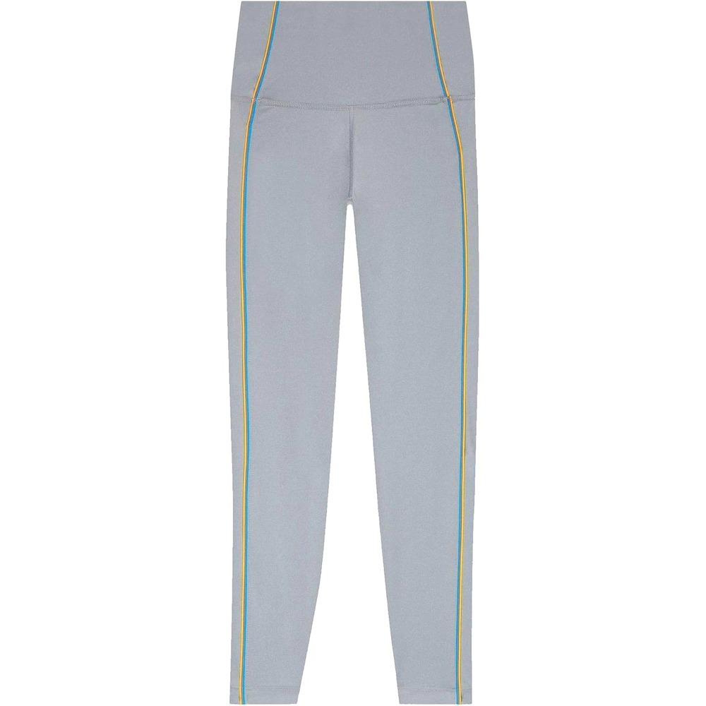 NIKE Women's Small Yoga Gray Rainbow Stripe Leg Dri-FIT Leggings Athleisure Gym